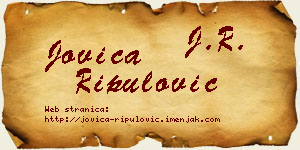 Jovica Ripulović vizit kartica